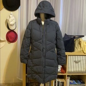 L.L.Bean Stretch Down Puffer Coat Mis Pet Gray